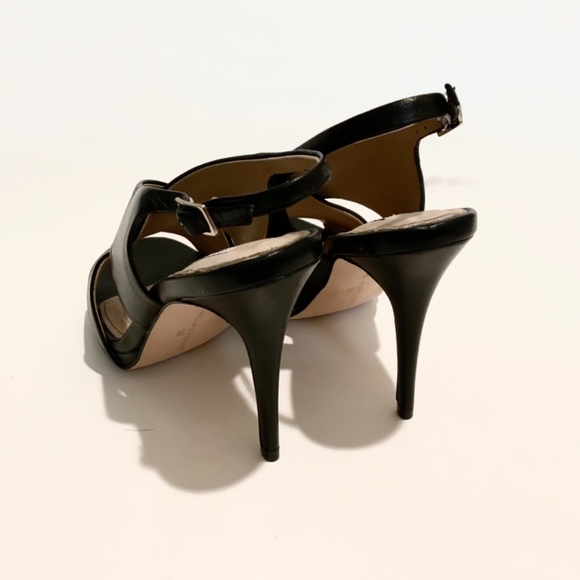 Diane von Furstenberg DVF Vada Black Leather Slingback Sandal Stiletto Heel Pump - Picture 10 of 10